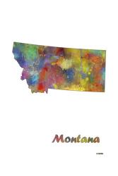 Montana State Map 1 | Obraz na stenu