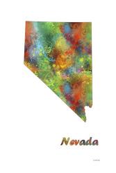 Nevada State Map 1 | Obraz na stenu