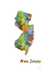 New Jersey State Map 1 | Obraz na stenu