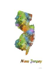 New Jersey State Map 1 | Obraz na stenu