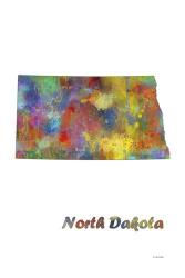 North Dakota  State Map 1 | Obraz na stenu