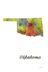 Oklahoma State Map 1 | Obraz na stenu