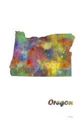 Oregon State Map 1 | Obraz na stenu