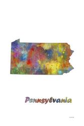 Pennsylvania State Map 1 | Obraz na stenu