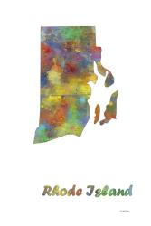 Rhode Island State Map 1 | Obraz na stenu