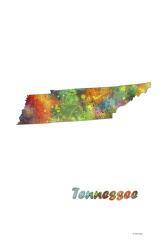 Tennessee State Map 1 | Obraz na stenu