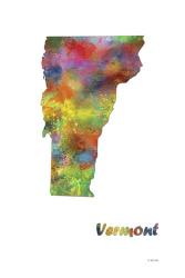 Vermont State Map 1 | Obraz na stenu