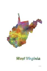 West Virginia State Map 1 | Obraz na stenu