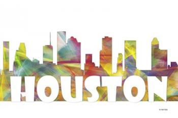 Houston Texas Skyline Multi Colored 2 | Obraz na stenu