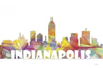 Indianapolis Indiana Skyline Multi Colored 2 | Obraz na stenu