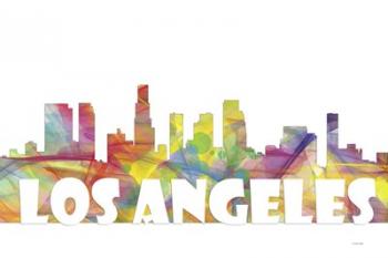 Los Angeles California Skyline Multi Colored 2 | Obraz na stenu