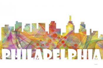 Philadelphia Skyline Multi Colored 2 | Obraz na stenu