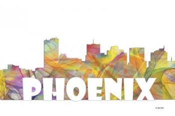 Phoenix Arizona Skyline Multi Colored 2 | Obraz na stenu