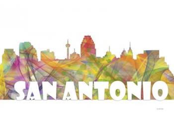 San Antonio Texas Skyline Multi Colored 2 | Obraz na stenu