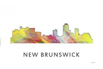 New Brunswick New Jersey Skyline Wb1 | Obraz na stenu