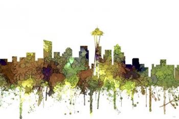 Seattle Washington Skyline - Safari Buff | Obraz na stenu