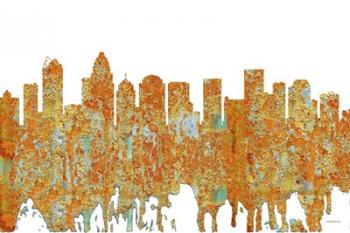 Charlotte NC Skyline - Rust | Obraz na stenu