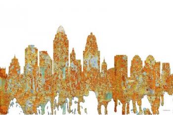 Cincinnati Ohio Skyline - Rust | Obraz na stenu