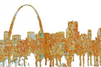Gateway Arch St Louis Missouri Skyline - Rust | Obraz na stenu