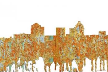 Greensboro North Carolina Skyline - Rust | Obraz na stenu
