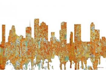 Houston Texas Skyline  - Rust | Obraz na stenu