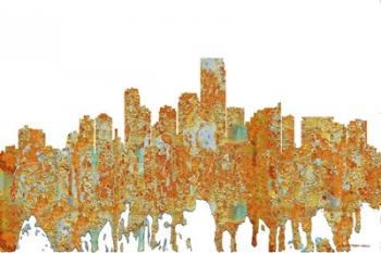 Jersey City New Jersey Skyline - Rust | Obraz na stenu