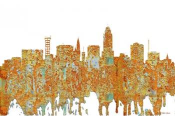 Lincoln Nebraska  Skyline - Rust | Obraz na stenu