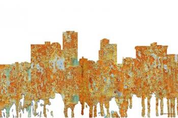 Little Rock Arkansas Skyline - Rust | Obraz na stenu