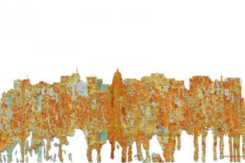 Madison Wisconsin Skyline - Rust | Obraz na stenu