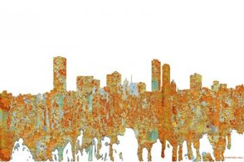 Milwaukee Wisconsin Skyline - Rust | Obraz na stenu