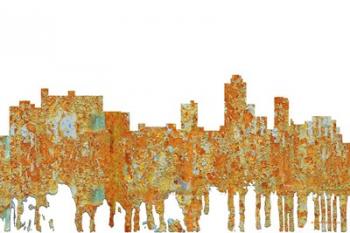 New Brunswick New Jersey Skyline - Rust | Obraz na stenu