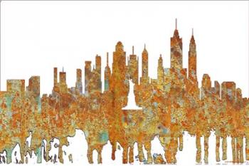 New York New York Skyline - Rust | Obraz na stenu