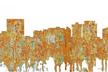 Newport News Virginia Skyline -Rust | Obraz na stenu