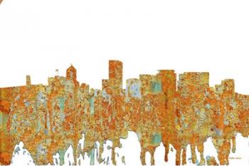 Portland Oregon Skyline - Rust | Obraz na stenu