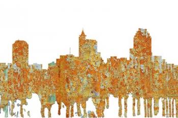 Raleigh North Carolina Skyline - Rust | Obraz na stenu