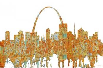 St Louis Missouri Skyline - Rust | Obraz na stenu