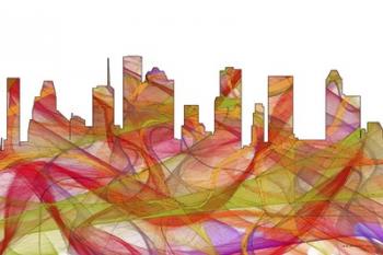 Houston Texas Skyline - Summer Swirl | Obraz na stenu