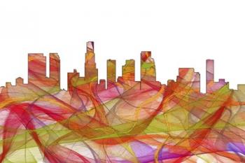 Los Angeles California Skyline--Summer Swirl | Obraz na stenu
