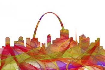 St Louis Missouri Skyline- summer Swirl | Obraz na stenu