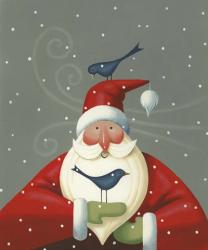 Santa with Bluebirds | Obraz na stenu