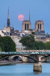 Fullmoon In Notre Dame De Paris | Obraz na stenu