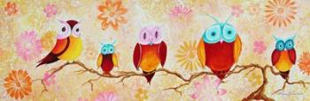 Chi Omega Owl Painting | Obraz na stenu