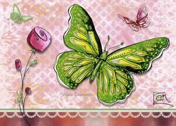 Green Yellow Butterfly 1 | Obraz na stenu