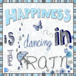 Happiness Is Dancing In The Rain - Colored In 2 | Obraz na stenu