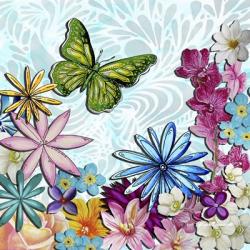Whimsical Floral Collage 3-2 | Obraz na stenu