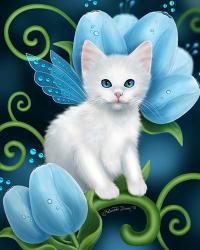 Aquamarine Cat | Obraz na stenu
