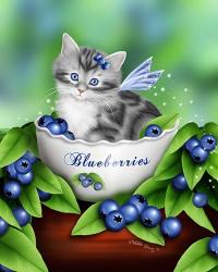 Blueberry Kitten | Obraz na stenu