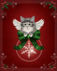Happy Holidays Cat | Obraz na stenu