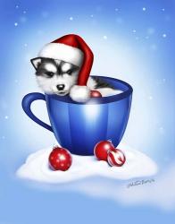 Christmas Coffee Dog | Obraz na stenu