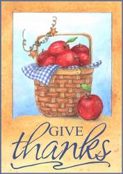 Give Thanks Apple Basket | Obraz na stenu